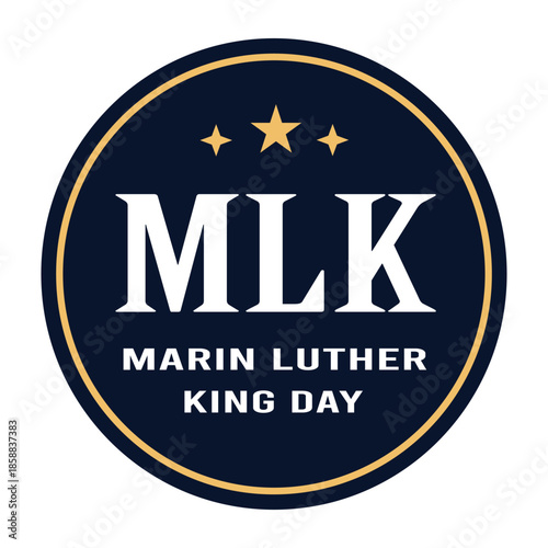 Martin Luther King Jr Day Sticker Design Civil Rights Commemoration