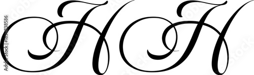 modern hh letter logo design