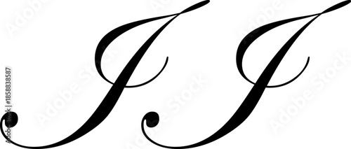 modern ii letter logo design