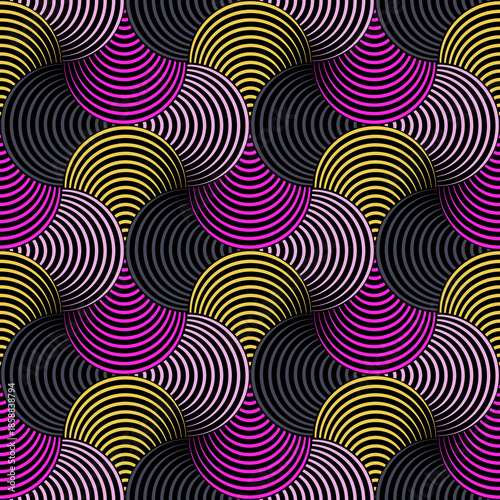 Seigaiha Japanese classic wave seamless wallpaper pattern. Versa