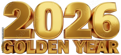 Golden 2026 year text with golden text golden year