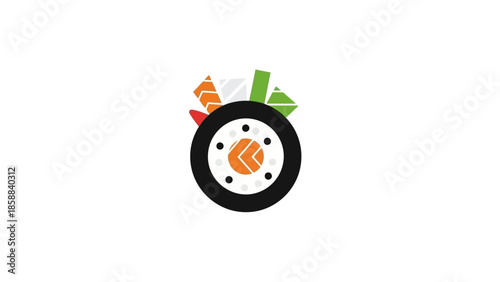 Sushi with assorted ingredients and toppings on a plate.