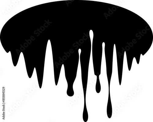 A simple vector of a black ellipse geometric plane created with irregular curved lines to create a flowing impression.