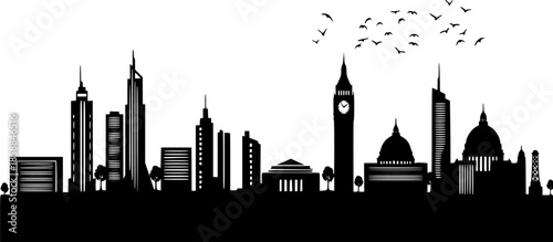 london skyline in black