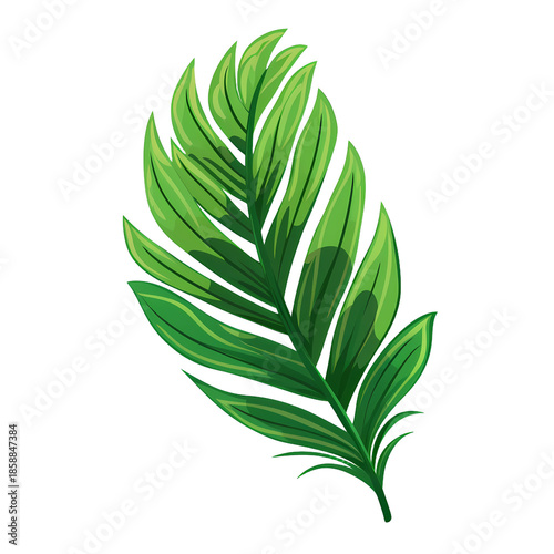 Vibrant Tropical Plant with Lush Green Foliage
