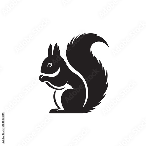 Squirrel Silhouette Logo