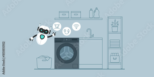 Smart washing machine and AI robot