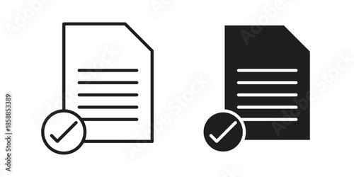 Accept document icons set in multiple style collection