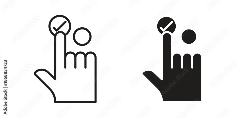 Fototapeta premium Choice icons set in multiple style collection