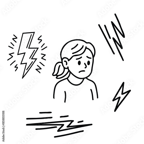 Pressure stress concept showing mental overload tension and emotional weight in hand drawn doodle style