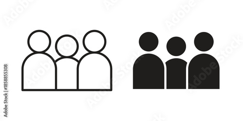 Community icons set in multiple style collection