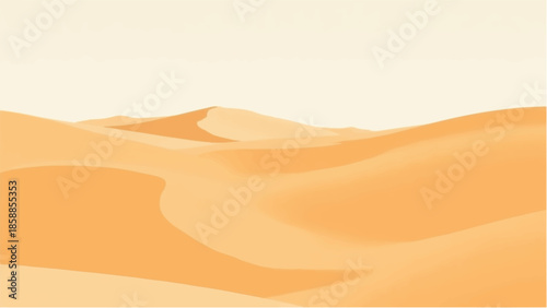Desert landscape. Illustration of a desert landscape. Desert dunes. Vector illustration.