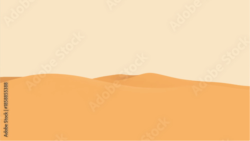 Desert landscape. Illustration of a desert landscape. Desert dunes. Vector illustration.
