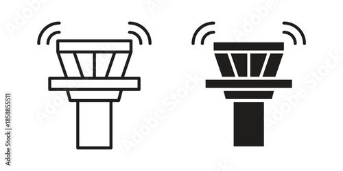 Control Tower icons set in multiple style collection