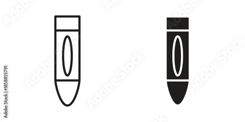 Crayon icons set in multiple style collection