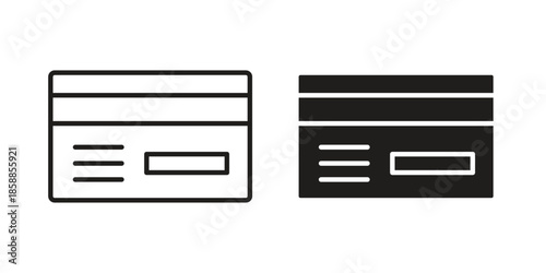 Credit card icons set in multiple style collection