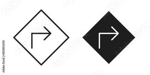 Directions icons set in multiple style collection