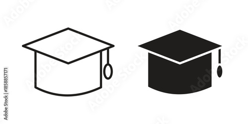 Education icons set in multiple style collection