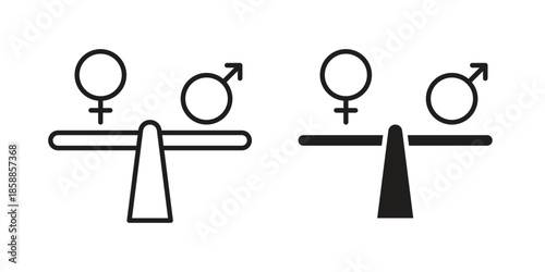 Equality icons set in multiple style collection