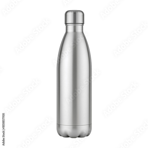 Metal Water Bottle Displayed on a Plain Surface With No Visible Background