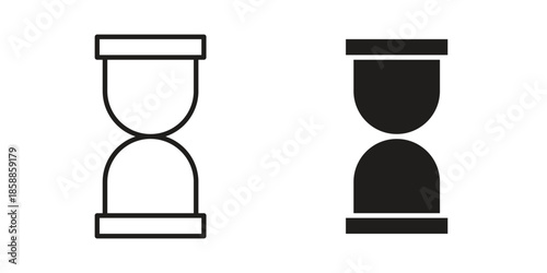 Hourglass icons set in multiple style collection