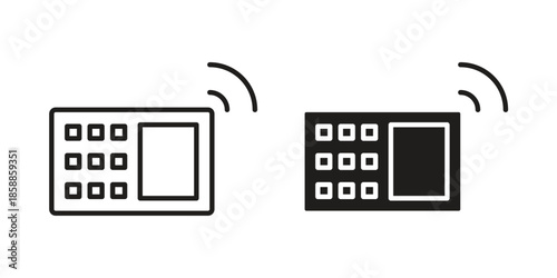 Interphone icons set in multiple style collection