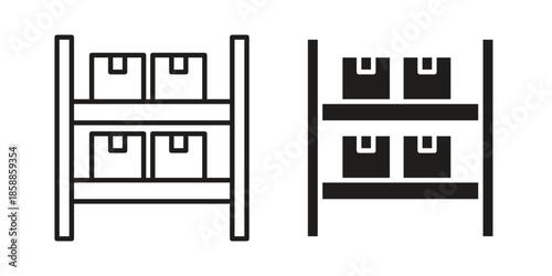 Inventory icons set in multiple style collection