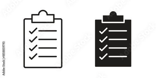List icons set in multiple style collection