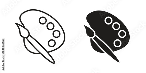 Paint icons set in multiple style collection