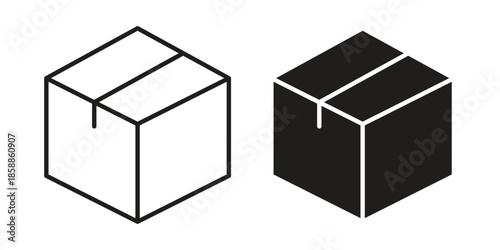 Package icons set in multiple style collection