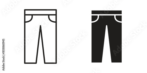Pants icons set in multiple style collection