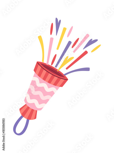 Party popper for surprise design