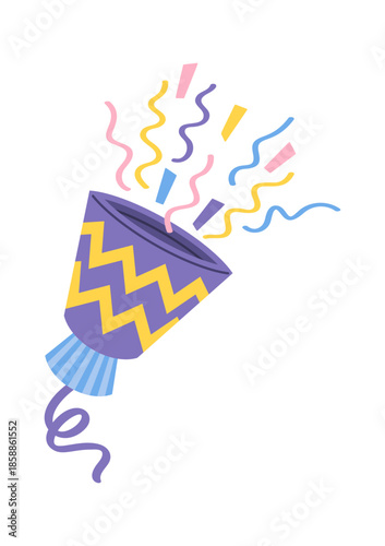 Party popper surprise confetti cracker