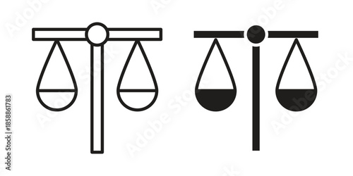 Scale icons set in multiple style collection