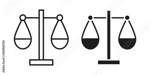 Scale icons set in multiple style collection