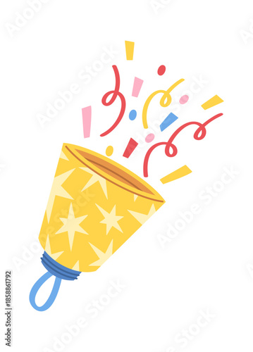 Exploding party popper holiday design