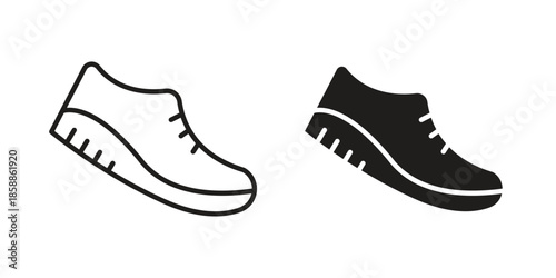 Shoes icons set in multiple style collection
