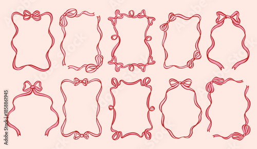 Sketch style vector frames collection. Art for greeting cards, wedding invitations, poster design, postcards.