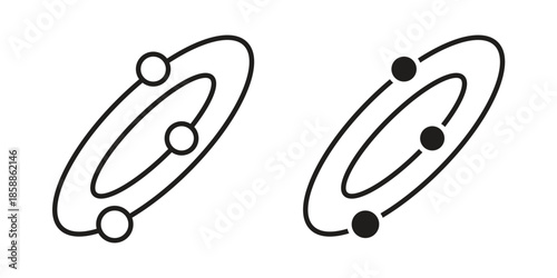 Space icons set in multiple style collection
