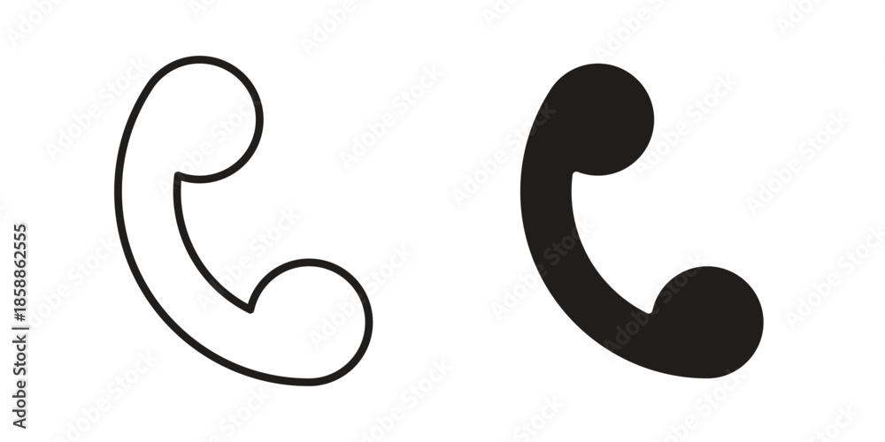 Obraz premium Telephone icons set in multiple style collection