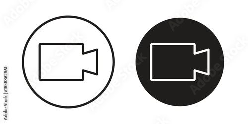 Video call icons set in multiple style collection