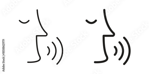 Voice icons set in multiple style collection