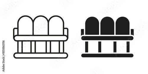 Waiting Room icons set in multiple style collection