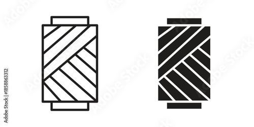 Yarn icons set in multiple style collection