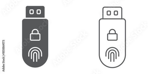 Usb drive vector illustration for data security and storage solution concept design element vector.