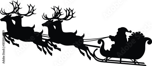 Santa's reindeer-driven sleigh