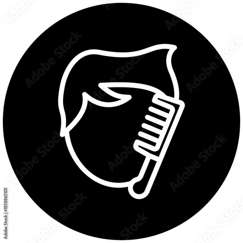 Comb Icon Button, Mini Illustration Relate To Personal Care. Use For Modern Concept, Ui, Ux Web And App Development.
