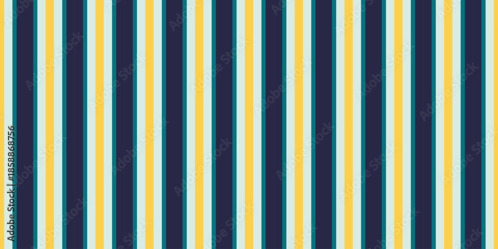 Obraz premium Vibrant vertical stripes in teal, yellow, and navy create a cheerful, modern pattern perfect for backgrounds, textiles, or website design.