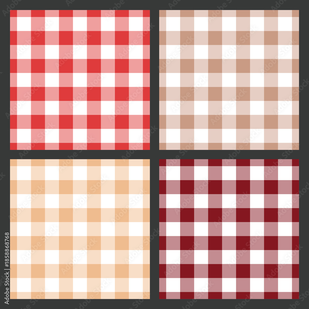custom made wallpaper toronto digitalCollection of four seamless checkered patterns in warm classic colors: red, beige, tan, and burgundy