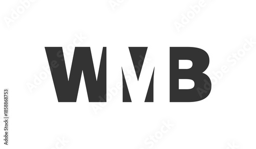 WMB logo design. Initial letter W M B bold font style for tech startups, consulting, corporate branding. Creative company name, headlines typography identity, trendy logotype.